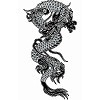 タトゥーシール 赤目黒龍