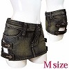 デニムサイドベルト付 M