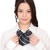 きゅん可愛スクールリボン 紋章ピンク&ブルーストライプ