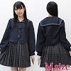 セーラー襟の学生服(冬制服) M